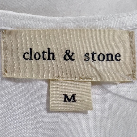 ANTHROPOLOGIE CLOTH & STONE‎ High-Low White Denim Mini Dress - Picture 10 of 12